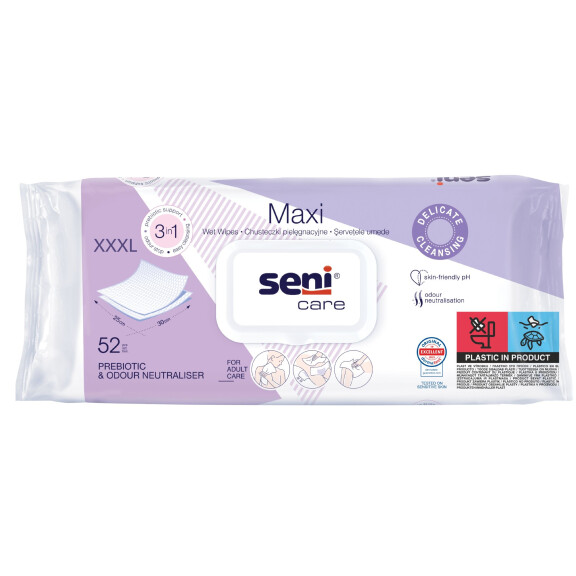 Seni Care Maxi 3in1 nedves törlőkendő 52 db