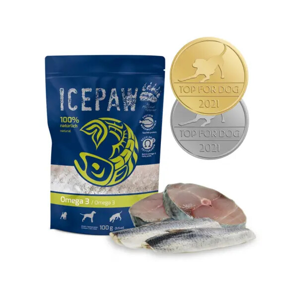 ICEPAW High Premium Omega 3 - Makrela i Śledź Dla Psów 100% (100g)
