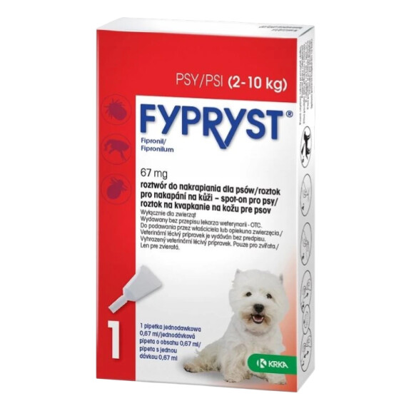 FYPRYST 67MG PIES 1 PIPETA (2-10 kg)