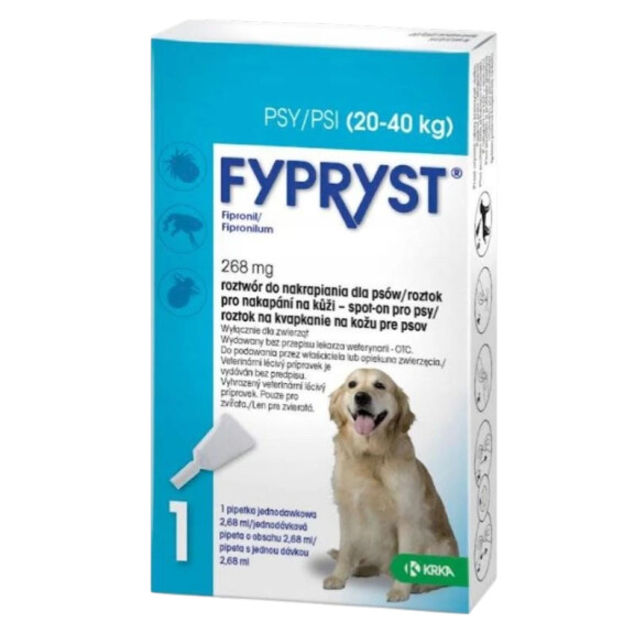 FYPRYST 268 MG PIES 1 PIPETA (20-40 kg)