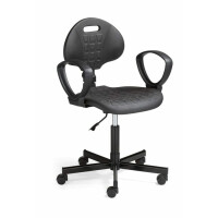 Krzesło warsztatowe NARGO II (NEGRO) GTP steel26 cpt