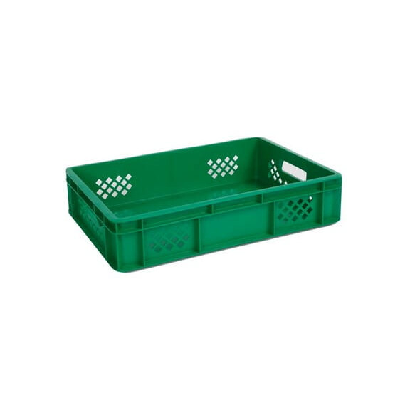 Pojemnik EURO 600x400x130 dno pełne boki ażur