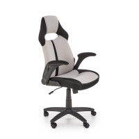 Fotel bloom gabinetowy tilt podnoszone podłokietniki 65/60/110-120/48-58 cm czarno-popielaty