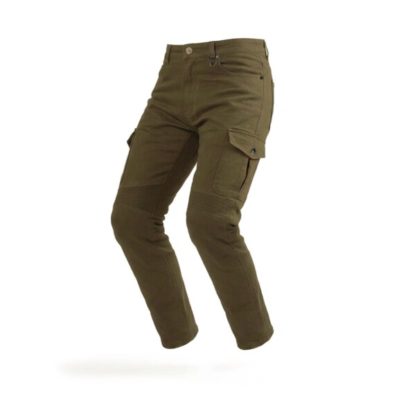 Onyx Phantom Men's Cargo Motorcycle Trousers Olive 28(R)