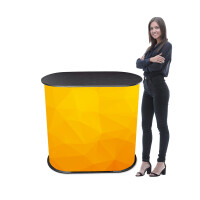Trybunka reklamowa OWAL z półką 91 x 46 x 93 cm