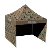Namiot stelażowy dla Wojska jasne camo 3x3 m nadruk na falbanie