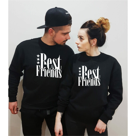 Best Friends Bluzy dla par z kapturem komplet dla zakochanych