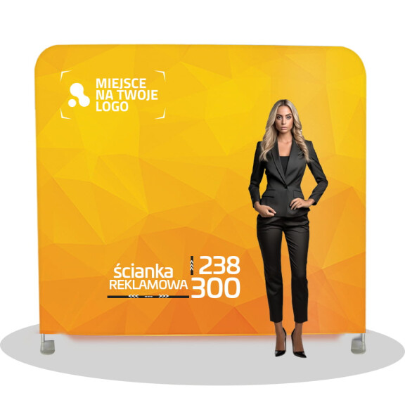 Ścianka reklamowa tekstylna PROSTA 300 cm x 238 cm