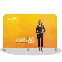 Ścianka tekstylna reklamowa prosta - 500 cm x 238 cm