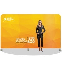 Ścianka tekstylna reklamowa - prosta 600 cm x 238 cm