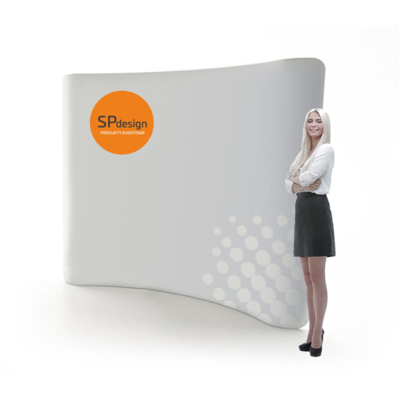 Ścianka ŁUK 300 x 228 cm - materiał tekstylny z zamkiem