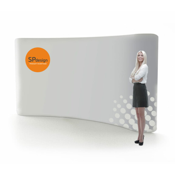 Ścianka ŁUK 500 x 228 cm - materiał tekstylny z zamkiem