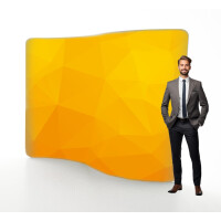 Ścianka reklamowa tekstylna - w kształcie litery S 250 cm x 228 cm