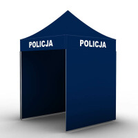 Namiot dla POLICJI 2x2 m Namiot policyjny z nadrukiem Namiot ogledzinowy