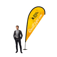 Flaga reklamowa Quill Large 3,5 m z nadrukiem Logo Kształt Łezka włókno szklane