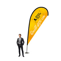 Flagi reklamowe Quill Extra Large 4,6 m z nadrukiem Maszt włókno szklane