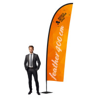 Flaga reklamowa z nadrukiem FEATHER Large 400 cm Maszt z włókna szklanego
