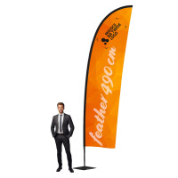 Flaga reklamowa z nadrukiem FEATHER Extra Large 490 cm Maszt z włókna szklanego