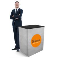 Lada Prostokątna Tekstylna 80 x 60 cm Nadruk Sublimacja z półką i blatem do wyboru