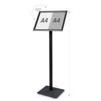 Stojak na menu / plakat / stojak informacyjny - Czarny Premium A3