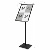 Stojak na menu / plakat / stojak informacyjny - Czarny Premium A2