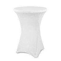 Biały obrus do stołu okrągłego Ø 80 cm