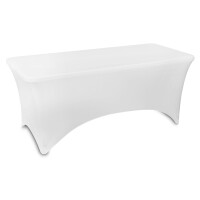 Biały obrus do stołu cateringowego 170 x 74 cm Obrus plenerowy Obrus eventowy