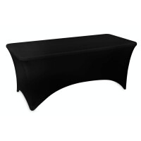 Czarny obrus do stołu cateringowego 170 x 74 cm