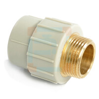 Mufa PP G.Z. FI 20 na 3/4 " cala Mufa z gwintem zewnętrznym FI 20 na 1/2 " cala PP