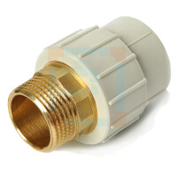 Mufa PP G.Z. FI 50 na 1 1/2 " cala Mufa z gwintem zewnętrznym FI 50 na 1 1/2 " cala PP