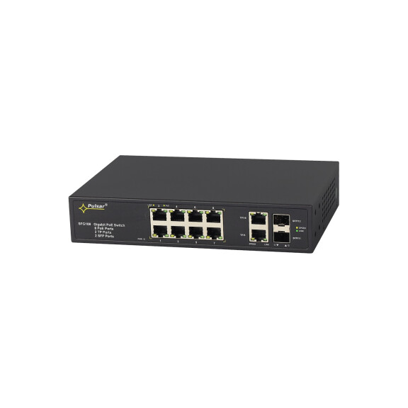 Switch poe 8x poe, 2x lan, 2x sfp sfg108-90w pulsar