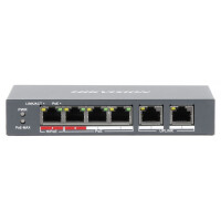 Switch poe 4x poe, 2x lan ds-3e0106hp-e hikvision