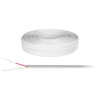 Kabel telefoniczny płaski 2 żyłowy kolor biały (60 m)