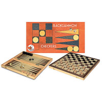 Egmont Toys® - Drewniane Gry Logiczne, 2w1, Warcaby, Backgammon | Egmont Toys®