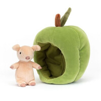 JellyCat - przytulanka maskotka Brambling Świnka w Jabłku 18x13cm