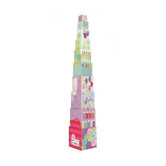 Moulin Roty  -  Piramida Zestaw 10 Kartonowych Klocków 629209