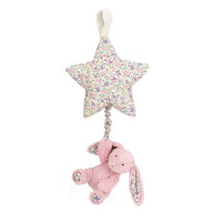 Jellycat  -  Królik z gwiazdką-pozytywka kolorowe uszy 28cm