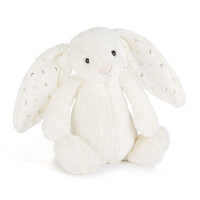 Jellycat  -  Przytulanka Króliczek Bashful Bunny Kremowy Gwiazdy 18cm
