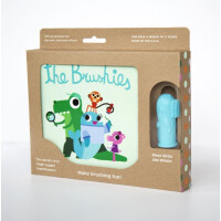 THE BRUSHIES - The Brushies Szczoteczka Silikonowa na Palec Wieloryb Willa z Książeczką en