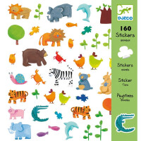 Djeco  -  Zestaw Naklejek 160 szt Zwierzątka Dj08841