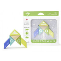 TEGU - Tegu Drewniane Klocki Magnetyczne Travel Pals 6szt Statek Kosmiczny