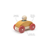 TEGU - Tegu Drewniane Klocki Magnetyczne Baby And Toddler Wyścigówka Orange