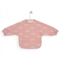 Jollein - Baby & Kids - Jollein  -  Śliniak Fartuszkowy Wodoodporny z Kieszonką Tęcza Rainbow Blush Pink