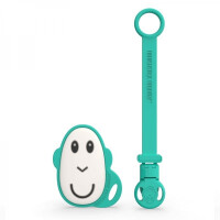 Matchstick Monkey - Matchstick Monkey  -  Gryzak Silikonowy Flat Face z Zawieszką Silikonową Green