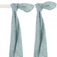 Jollein - Baby & Kids - Jollein  -  2 Otulacze Niemowlęce Hydrophilic 115 x 115 cm Snake Ash Green