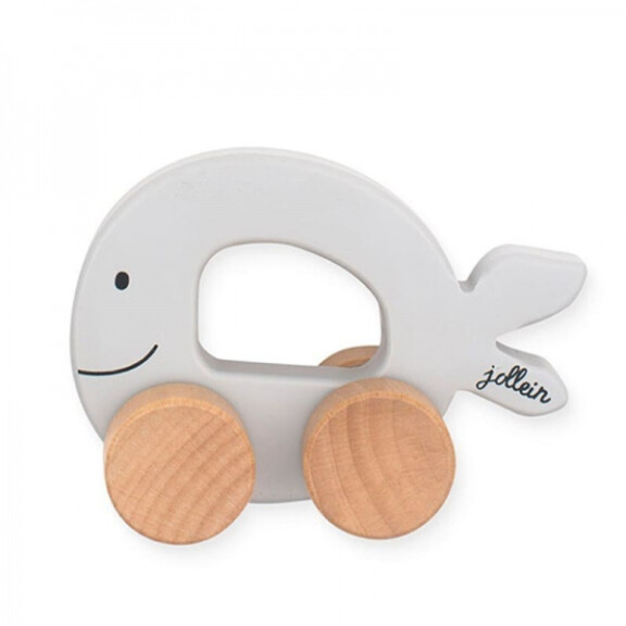 Jollein - Baby & Kids - Jollein  -  Autko Drewniane Sea Animals Wieloryb Grey