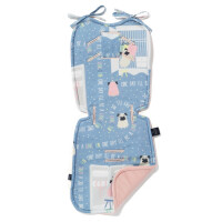 La Millou  -  Velvet Collection  -  Stroller pad  -  Doggy Unicorn Story  -  Powder Pink