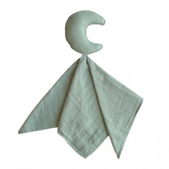 Mushie  -    Kocyk Szmatka Dou Dou    -   Przytulanka Lovey Moon Roman Green
