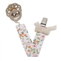 pom pom - Pom Pom  -  Zawieszka do Smoczka Pacifier Holder Boho Flopi Mauve