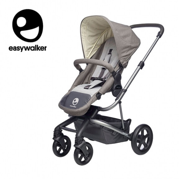 Easywalker  -  Harvey Wózek Głęboko - Spacerowy Steel Grey (zawiera Stelaż, Siedzisko z Budką i Pałąkiem)